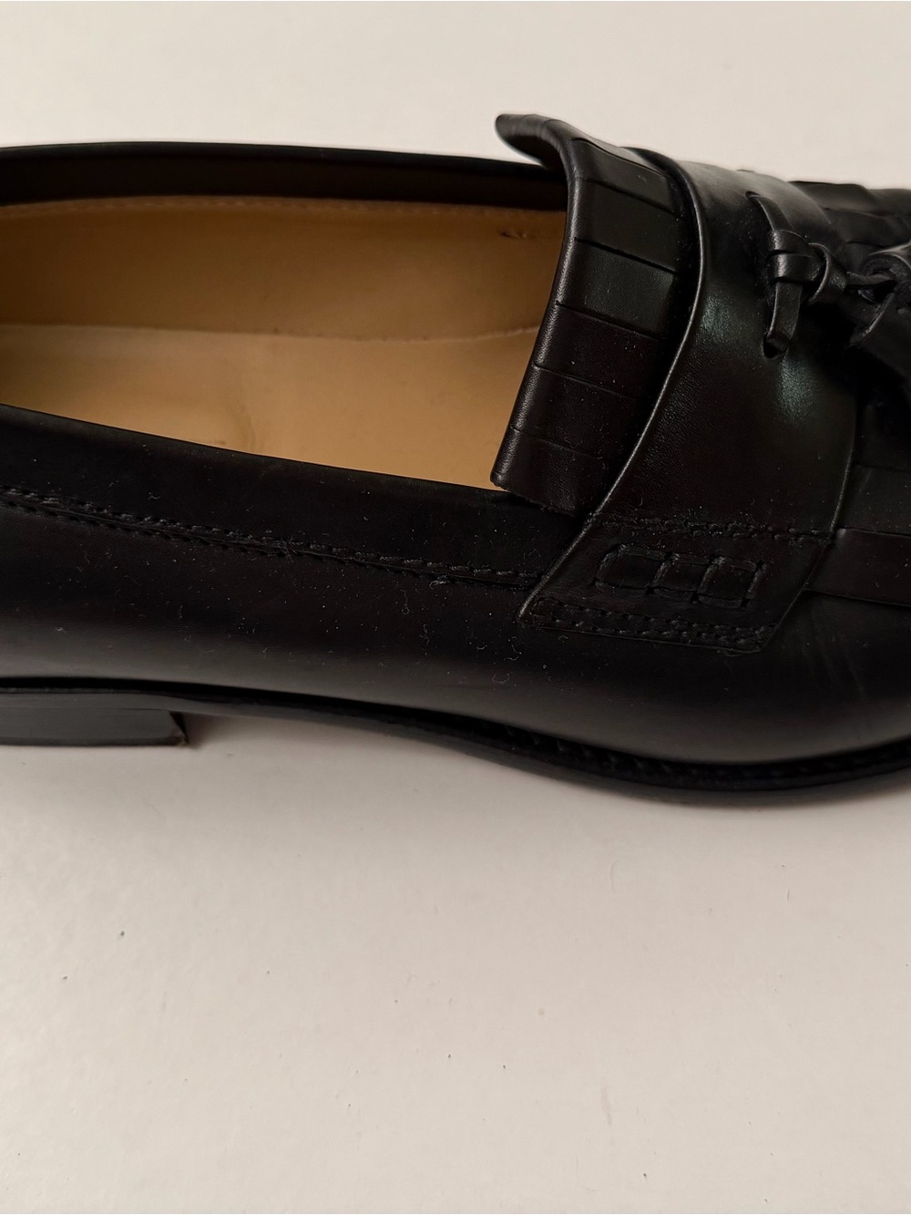 Johnston & Murphy Black Leather Tassel Loafers - Picture 4 of 6